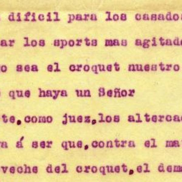 Comentario del Conde de Superunda (Llodio, 1928)
